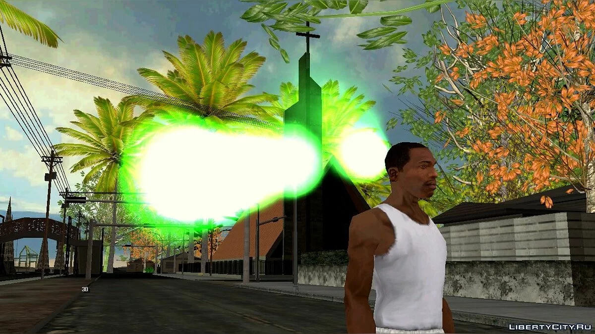 Зеленый дым из головы  / GTA San Andreas (iOS, Android)