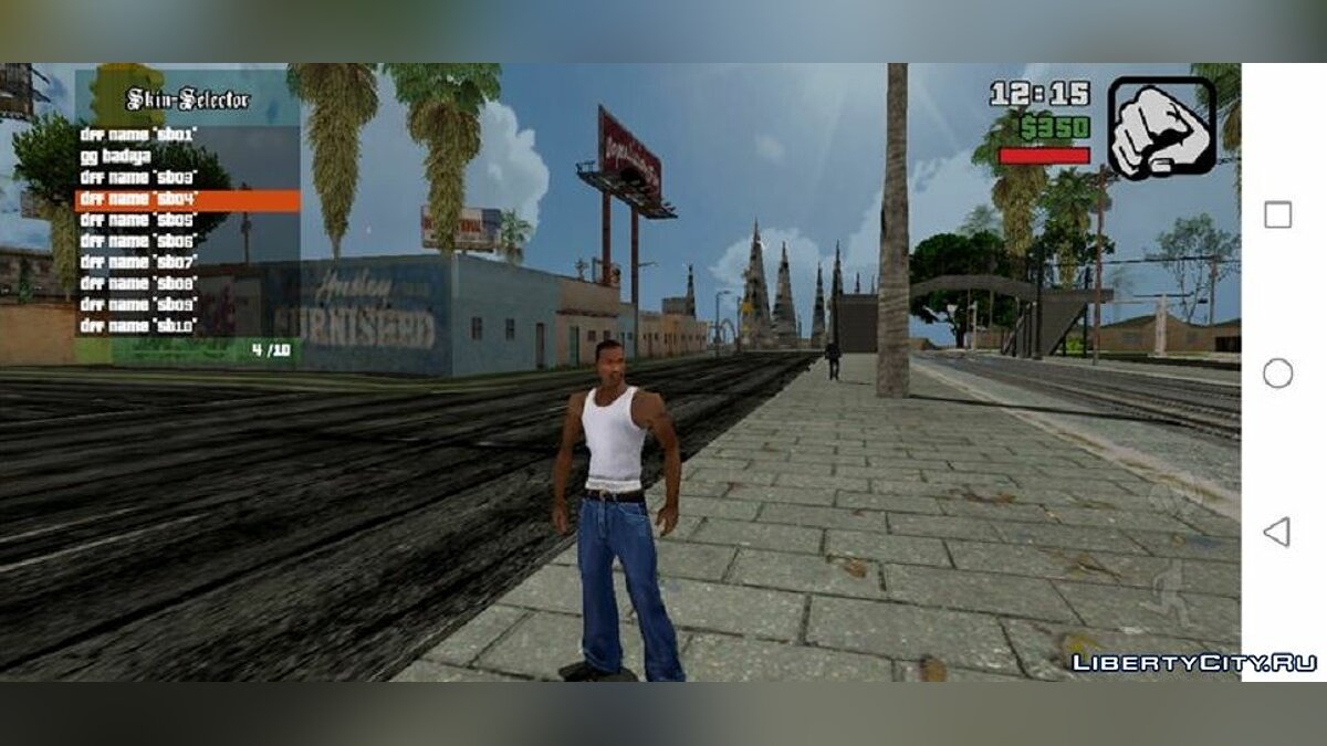 Скачать Добавить новый скин без замены [Skin Selector] для GTA San Andreas  (iOS, Android)