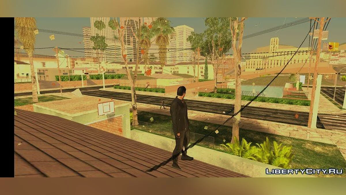 Листья летают в воздухе / GTA San Andreas (iOS, Android)