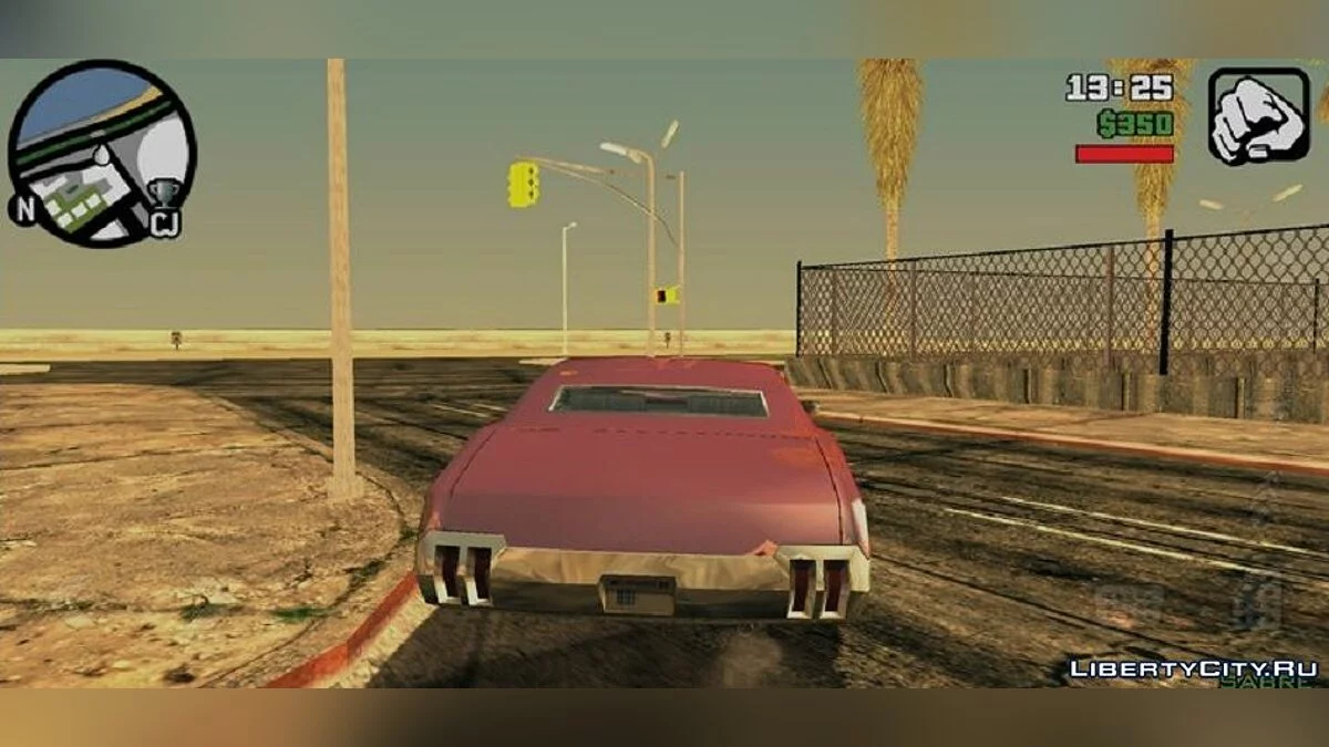 Вид камеры автомобиля в стиле GTA 5 / GTA San Andreas (iOS, Android)