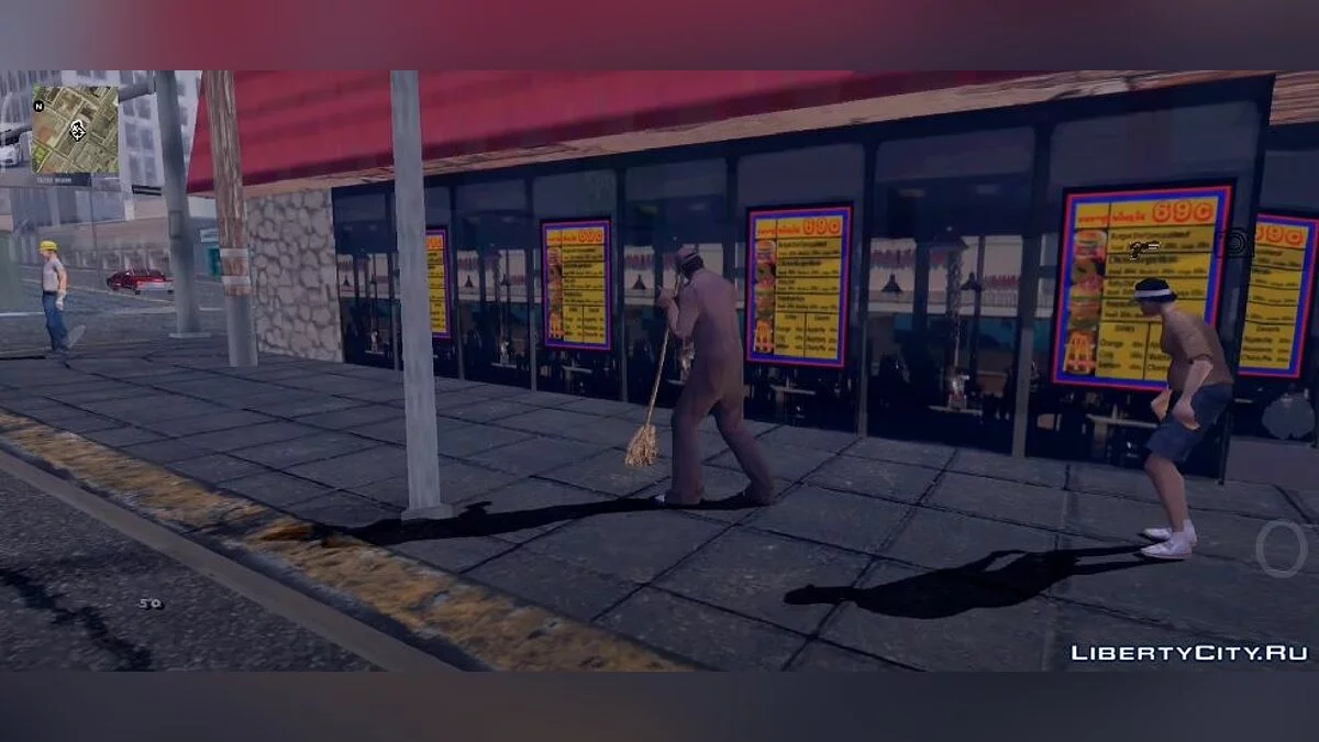 Уборщик в Cluckin\' Bell (Как в GTA 4) / GTA San Andreas (iOS, Android)