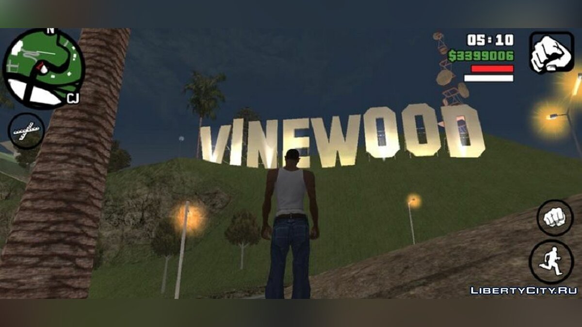 Скачать Подсветка Vinewood для GTA San Andreas (iOS, Android)