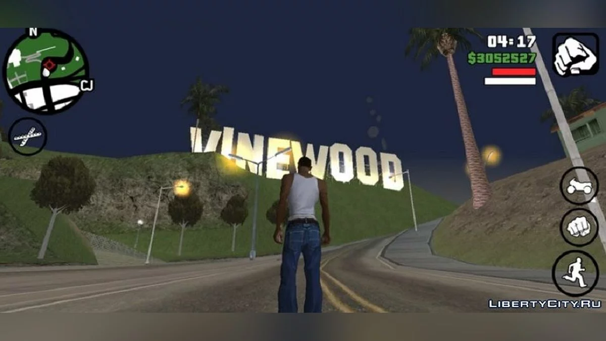 Подсветка Vinewood / GTA San Andreas (iOS, Android)