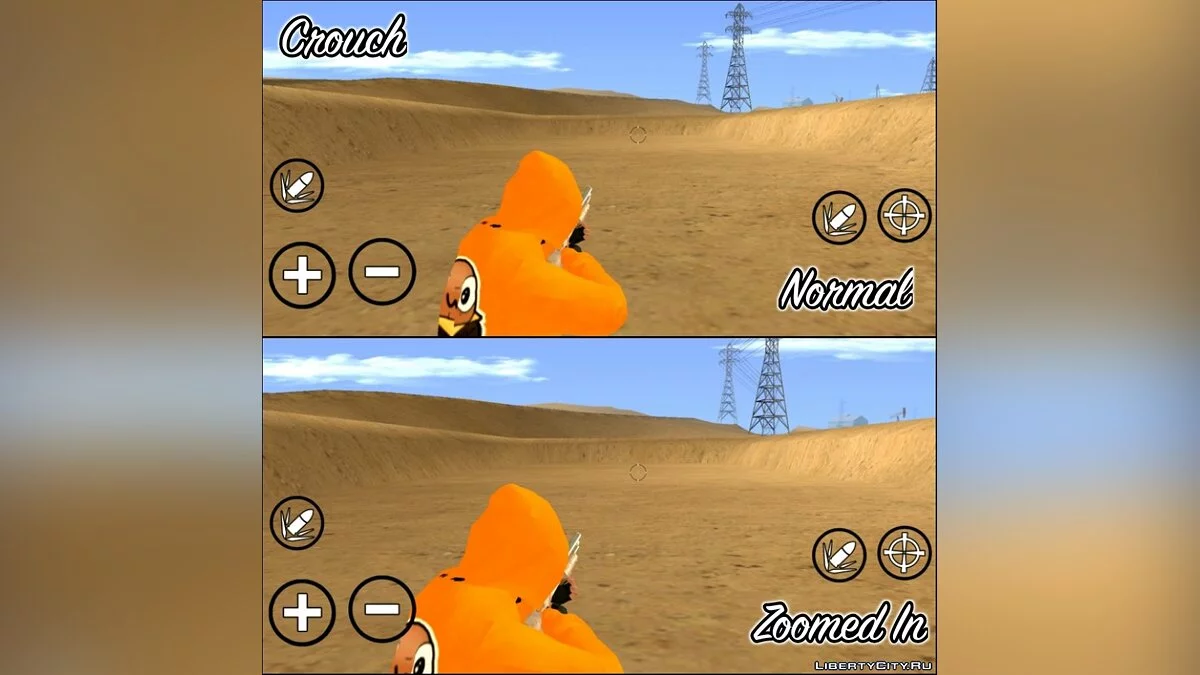 Прицел в стиле GTA 5 / GTA San Andreas (iOS, Android)