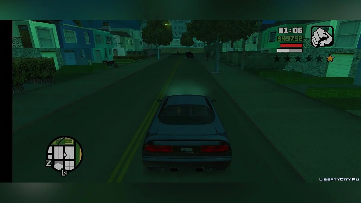 Вид камеры для дрифта / GTA San Andreas (iOS, Android)