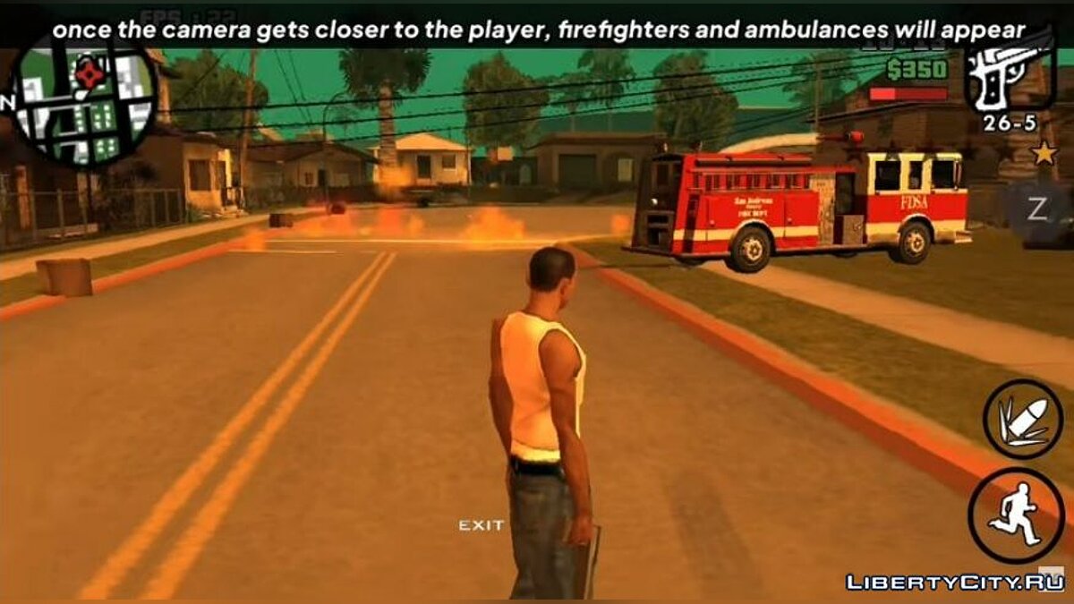 Скачать Исправление пожарной и скорой помощи для GTA San Andreas (iOS,  Android)