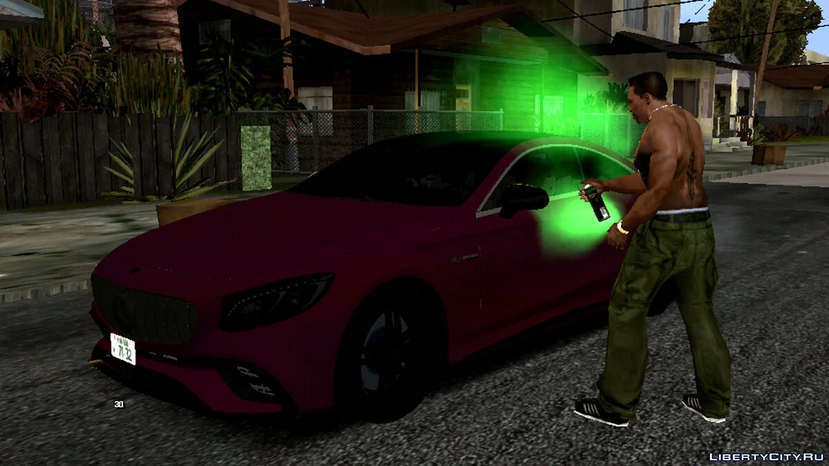 Красить машину балончиком / GTA San Andreas (iOS, Android)
