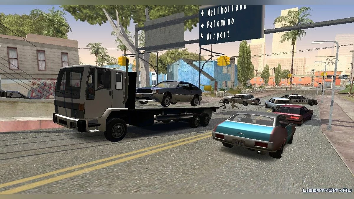 Прикрепить автомобиль к автовозу  / GTA San Andreas (iOS, Android)