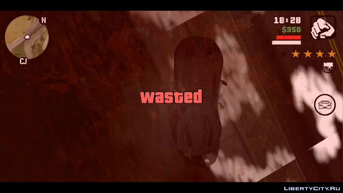 Арест и смерть как в Definitive Edition / GTA San Andreas (iOS, Android)