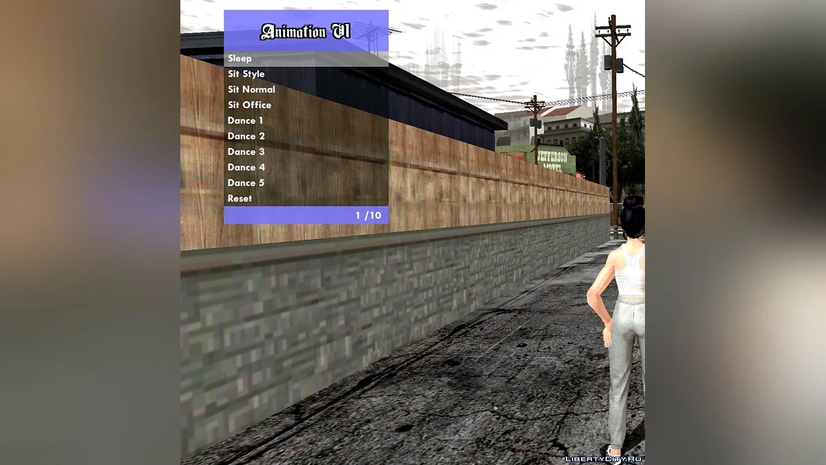 Меню анимаций V1 / GTA San Andreas (iOS, Android)
