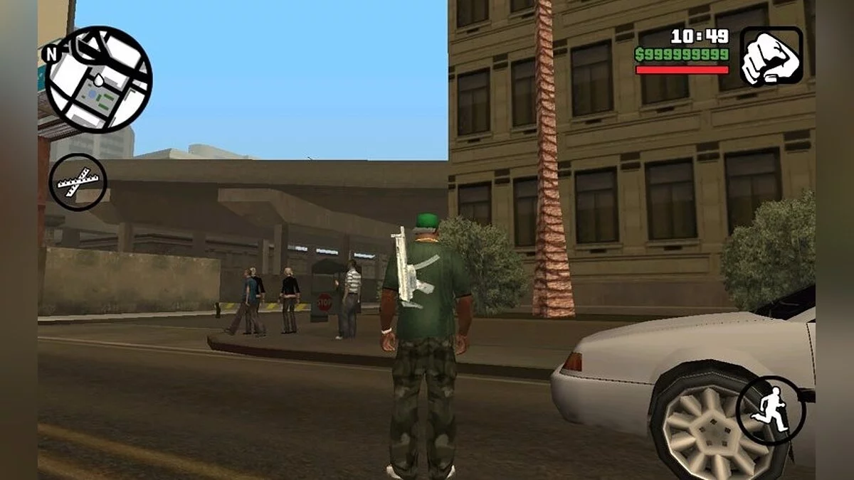 Носить оружие за спиной / GTA San Andreas (iOS, Android)