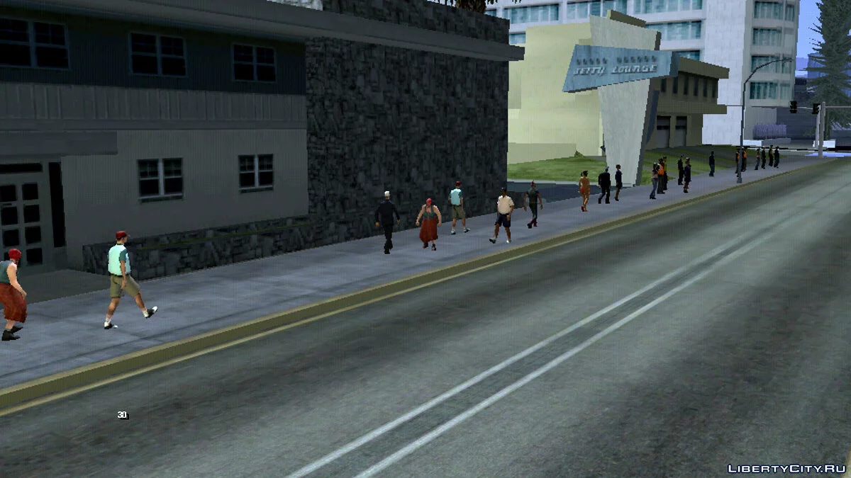 Увеличение транспорта и прохожих / GTA San Andreas (iOS, Android)