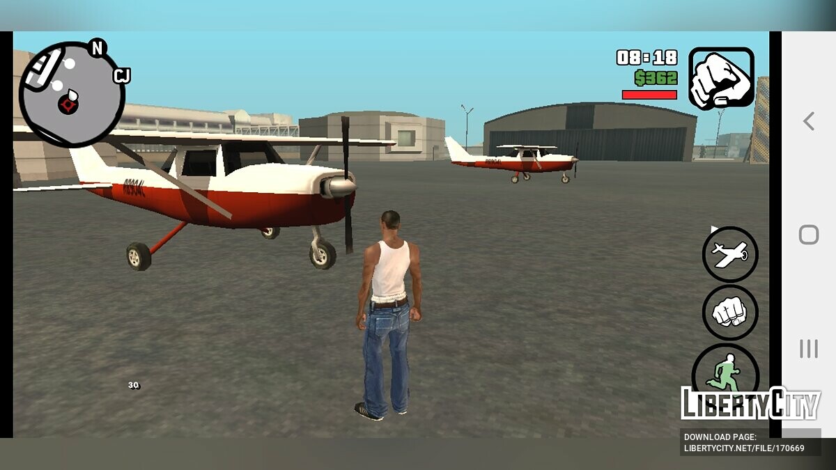 Скачать Больше самолётов в аэропорте для GTA San Andreas (iOS, Android)