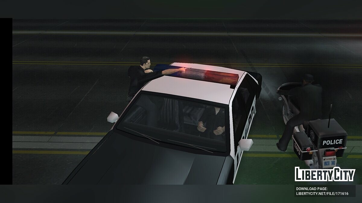 Полиция стреляет из машины для GTA San Andreas (iOS, Android) - Картинка #1