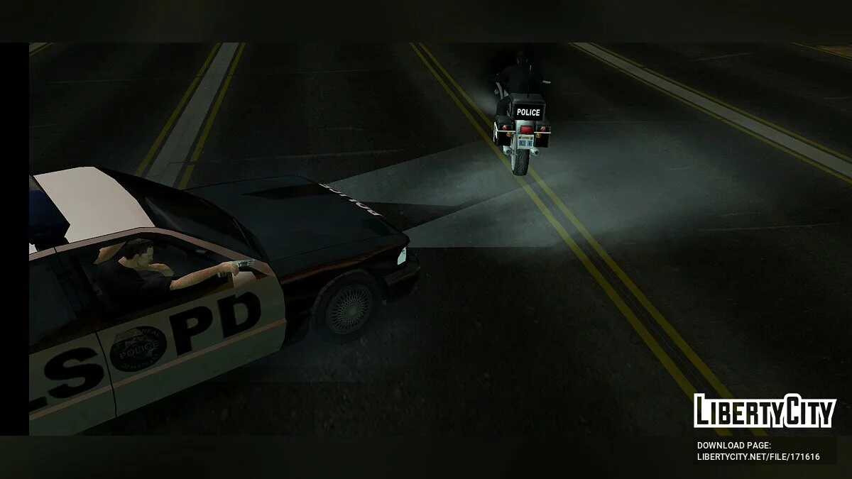 Полиция стреляет из машины / GTA San Andreas (iOS, Android)