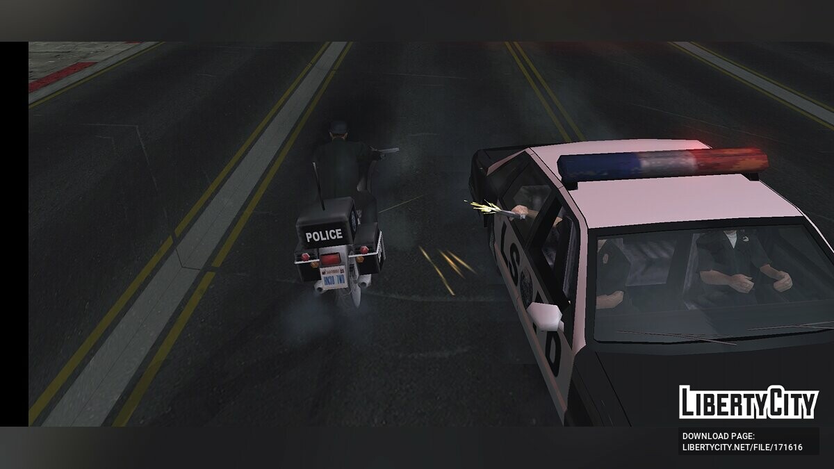 Полиция стреляет из машины для GTA San Andreas (iOS, Android) - Картинка #2