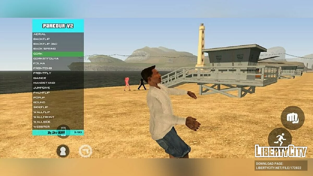 Анимации для паркура v2.0 / GTA San Andreas (iOS, Android)