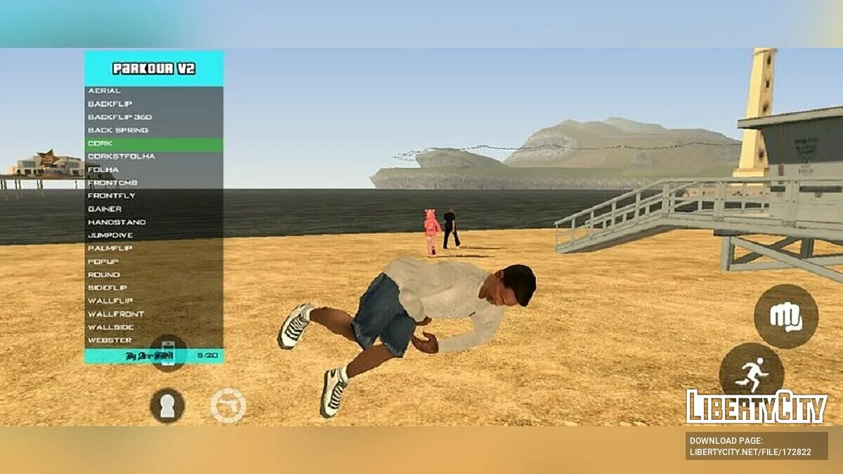 Анимации для паркура v2.0 / GTA San Andreas (iOS, Android)