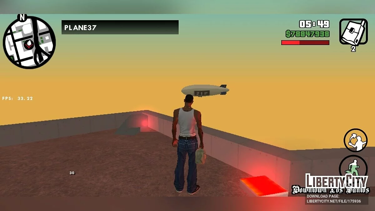 Дирижабль «ZIP» / GTA San Andreas (iOS, Android)