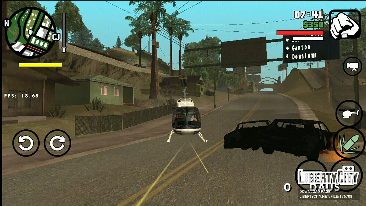 Возможность стрелять из полицейского вертолёта / GTA San Andreas (iOS, Android)