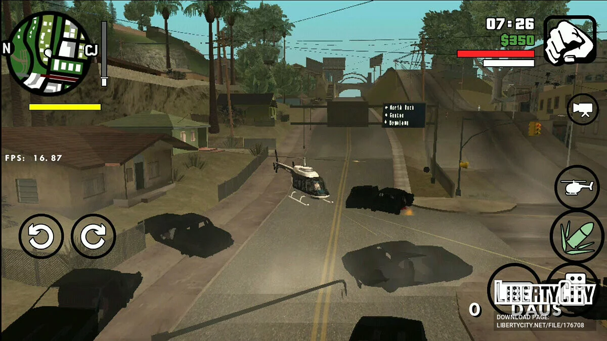 Возможность стрелять из полицейского вертолёта / GTA San Andreas (iOS, Android)