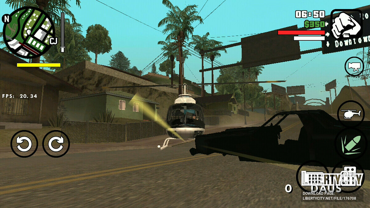 Скачать Возможность стрелять из полицейского вертолёта для GTA San Andreas  (iOS, Android)