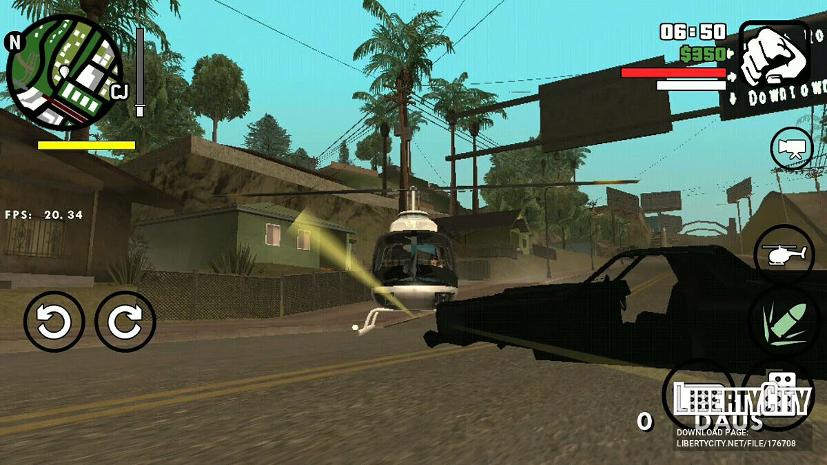 Возможность стрелять из полицейского вертолёта / GTA San Andreas (iOS, Android)