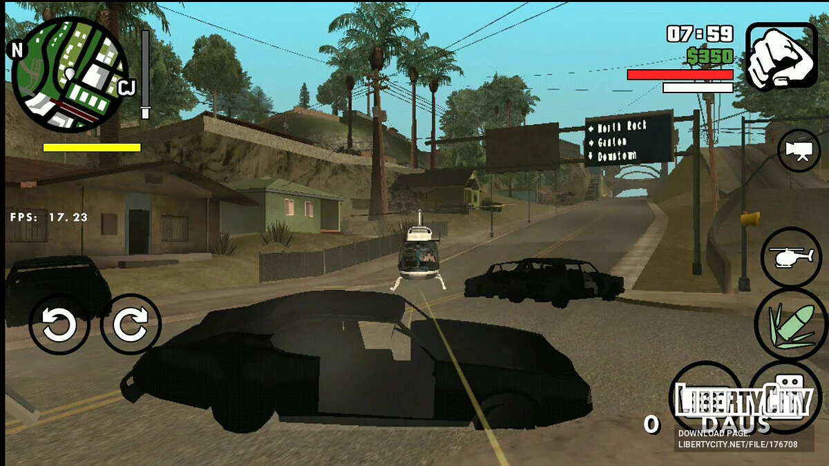 Возможность стрелять из полицейского вертолёта / GTA San Andreas (iOS, Android)