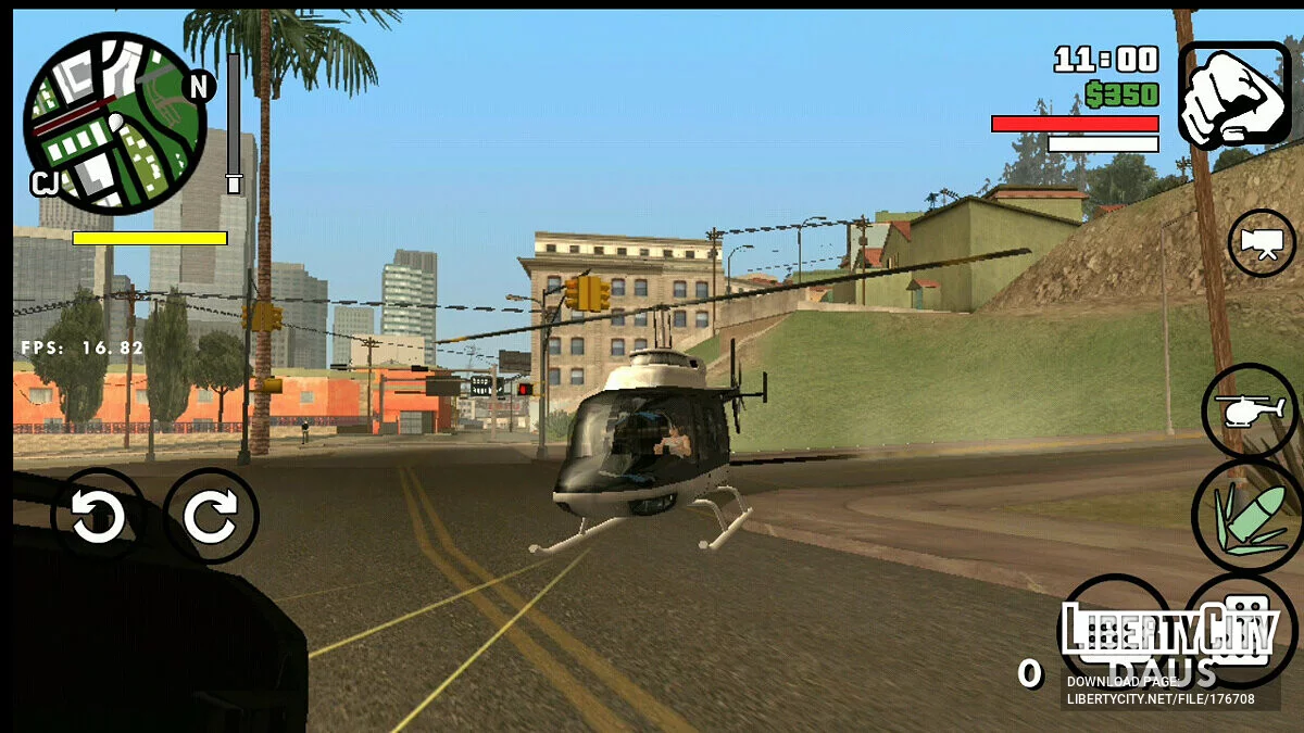 Возможность стрелять из полицейского вертолёта / GTA San Andreas (iOS, Android)
