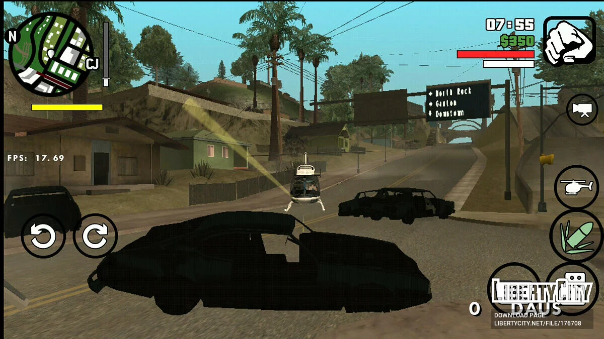 Возможность стрелять из полицейского вертолёта / GTA San Andreas (iOS, Android)