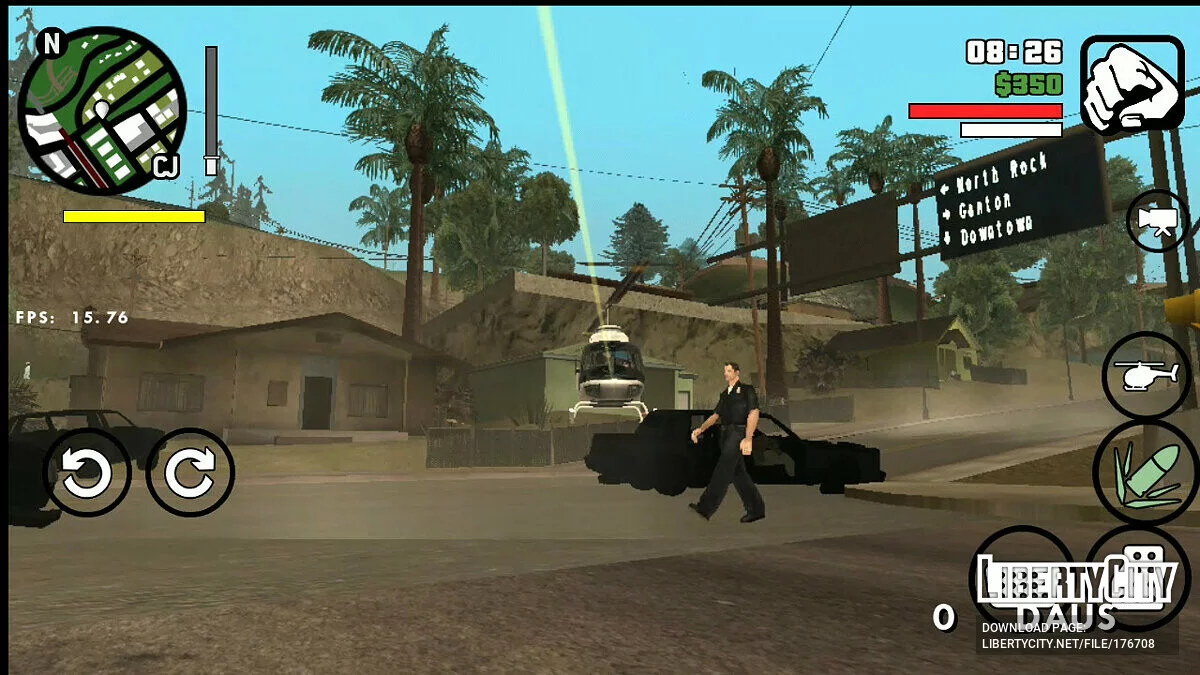 Возможность стрелять из полицейского вертолёта / GTA San Andreas (iOS, Android)