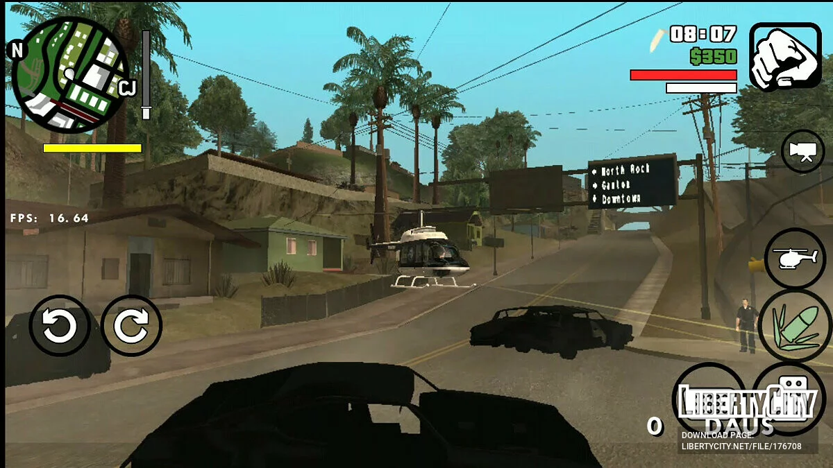 Возможность стрелять из полицейского вертолёта / GTA San Andreas (iOS, Android)