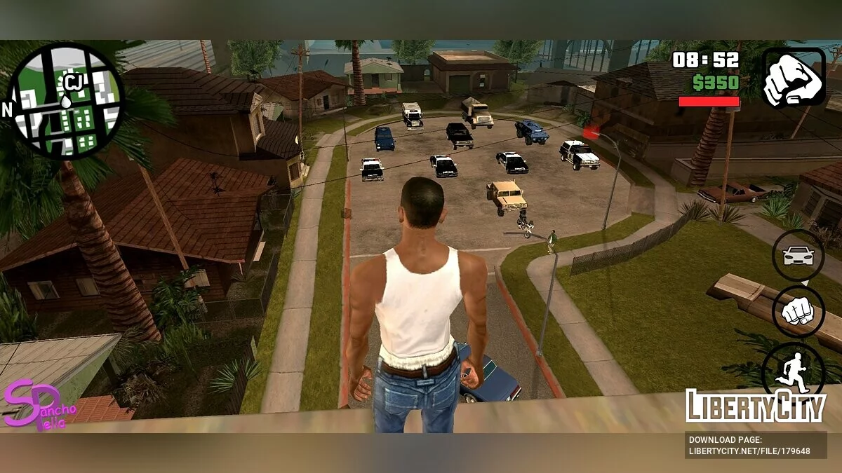 Транспорт полиции и силовиков на Grove Street / GTA San Andreas (iOS, Android)