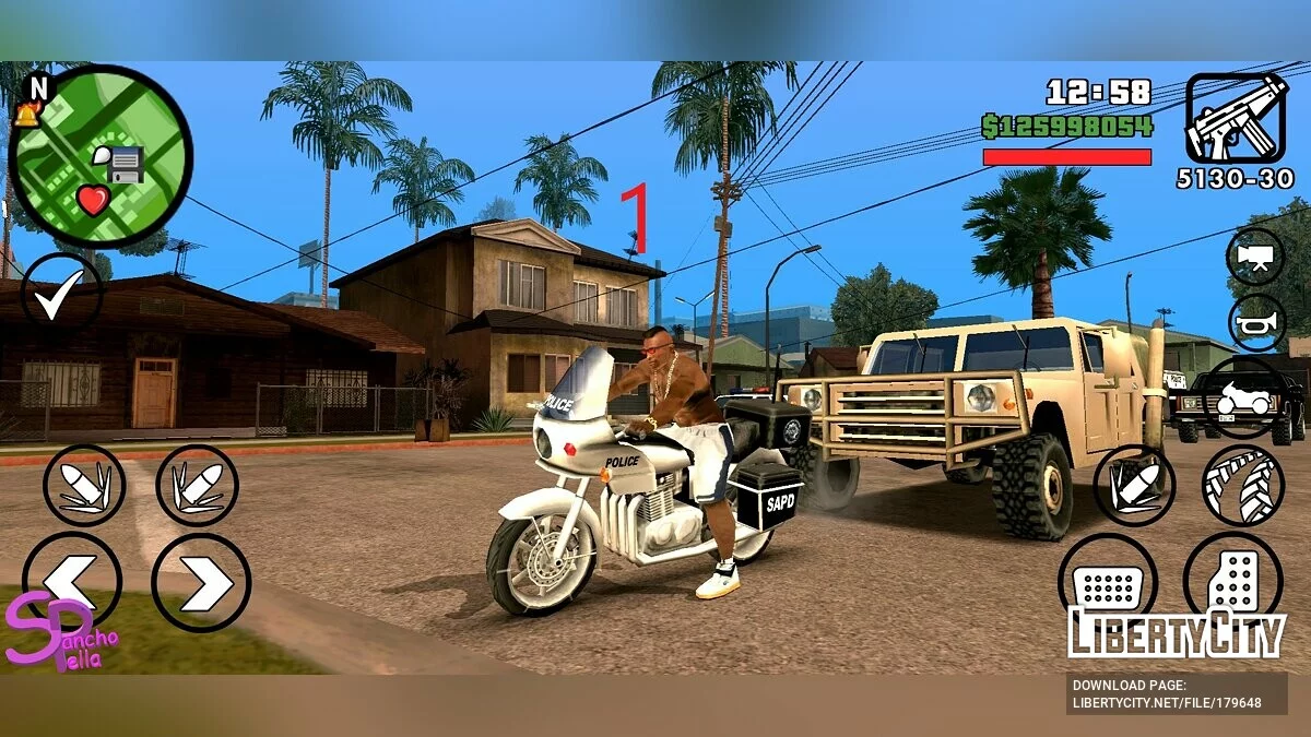 Транспорт полиции и силовиков на Grove Street / GTA San Andreas (iOS, Android)