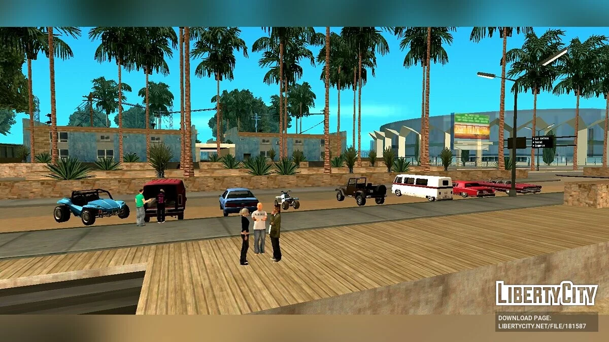 Люди веселятся на пляже / GTA San Andreas (iOS, Android)