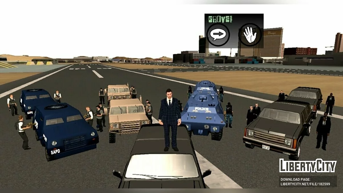 Спецслужбы - охрана Сиджея / GTA San Andreas (iOS, Android)