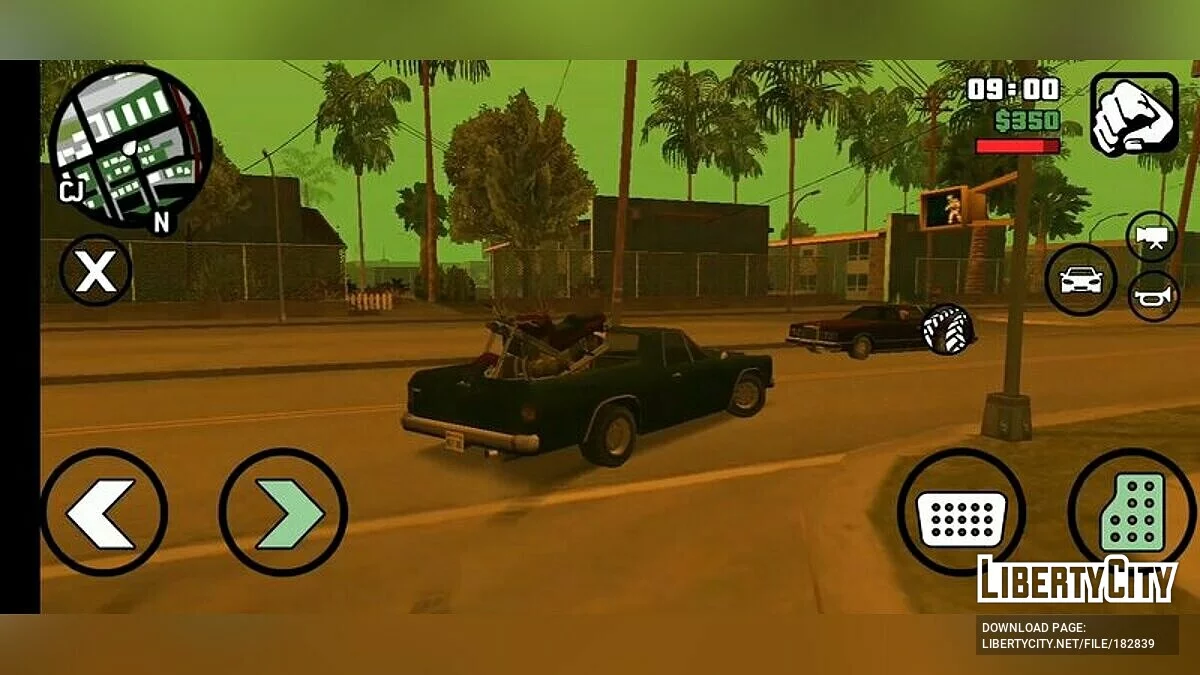 Возможность перевозить мотоцикл / GTA San Andreas (iOS, Android)