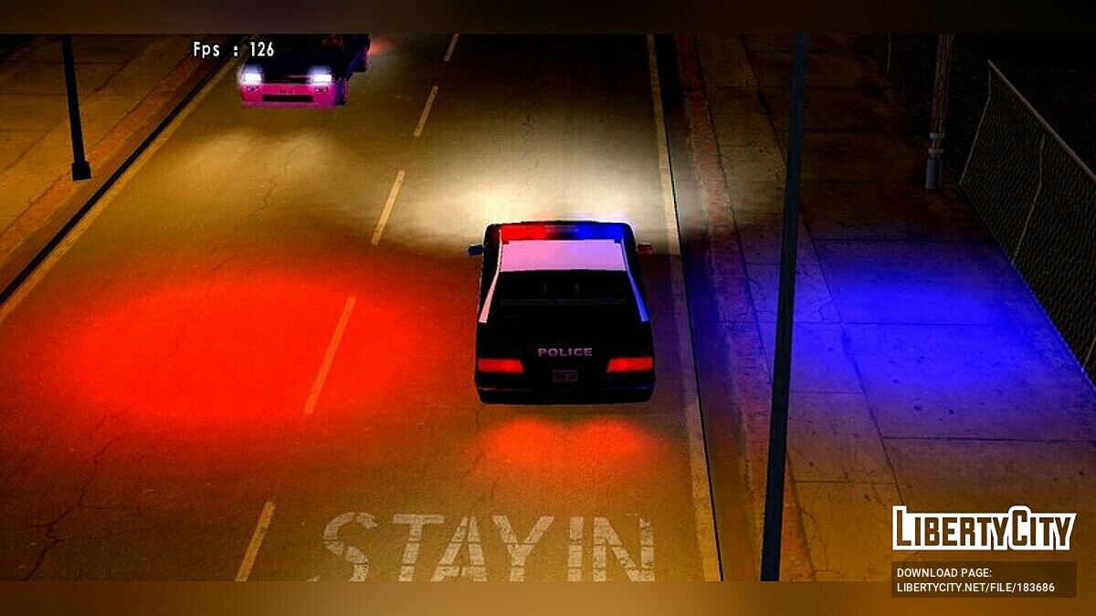 Поліпшене освітлення поліції для GTA San Andreas (iOS, Android) - Картинка #1