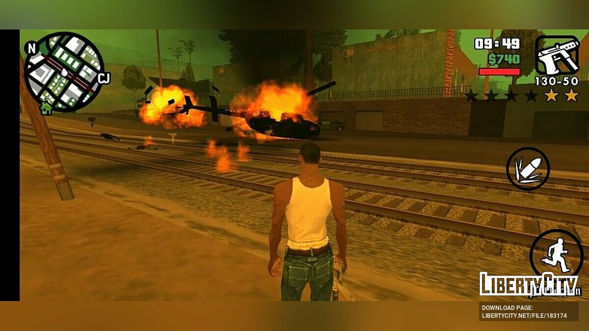 Скачать Взорвать вертолет для GTA San Andreas (iOS, Android)