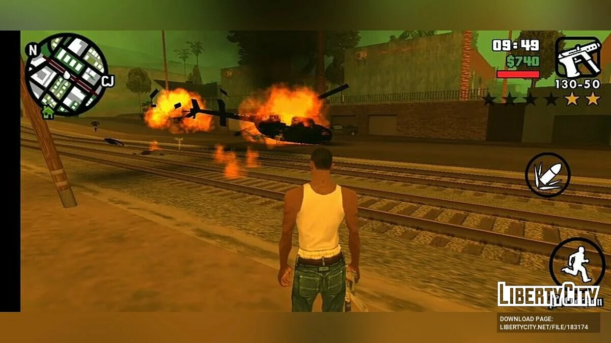 Взорвать вертолет / GTA San Andreas (iOS, Android)