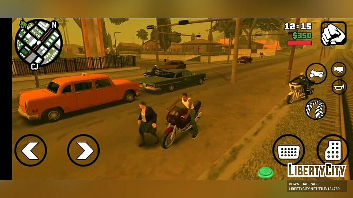 Полицейский следует за игроком / GTA San Andreas (iOS, Android)