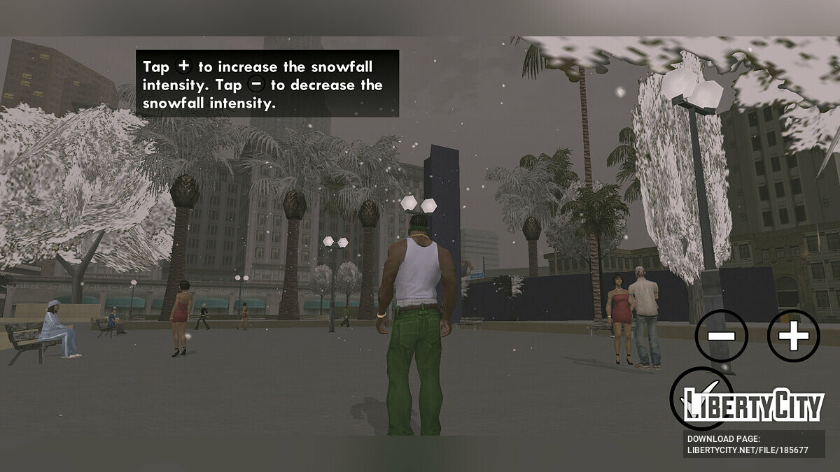 Снегопад для GTA San Andreas (iOS, Android) - Картинка #4