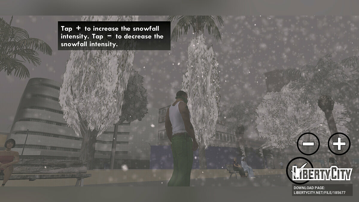 Снегопад для GTA San Andreas (iOS, Android) - Картинка #3