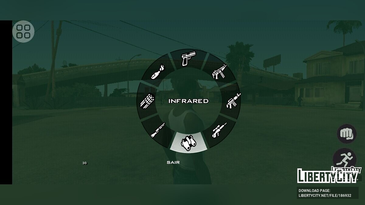 Колесо выбора оружия как в Definitive Edition для GTA San Andreas (iOS, Android) - Картинка #1