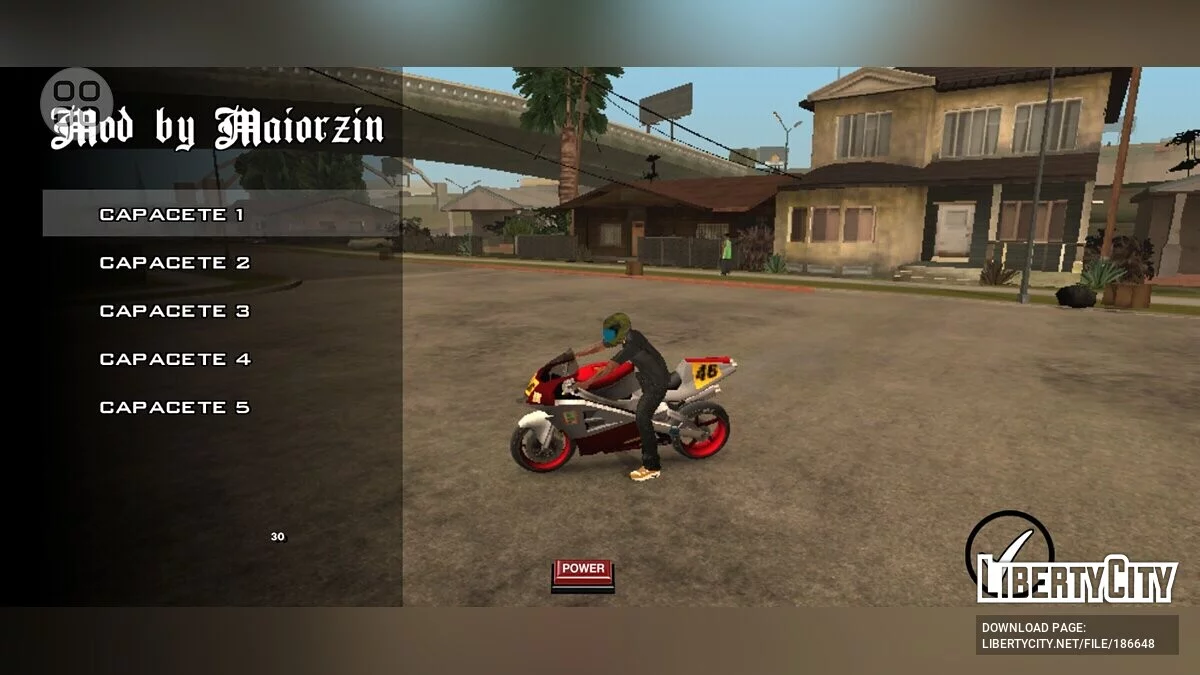 Шлем на мотоцикле / GTA San Andreas (iOS, Android)