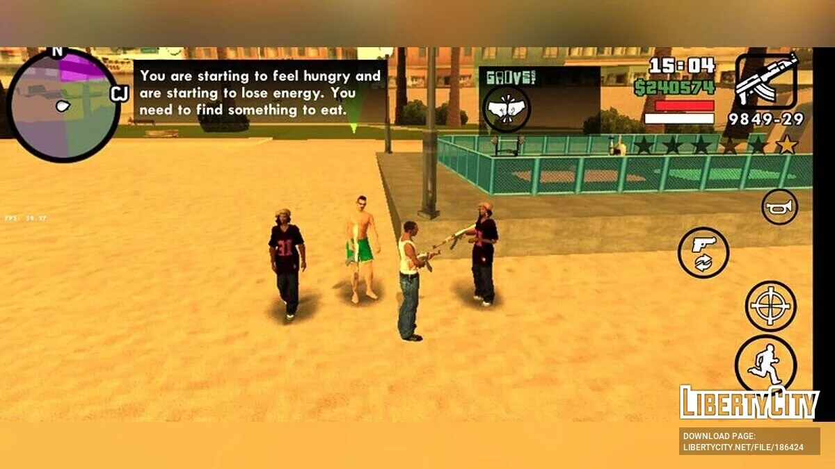 Нанять семь прохожих в охрану / GTA San Andreas (iOS, Android)