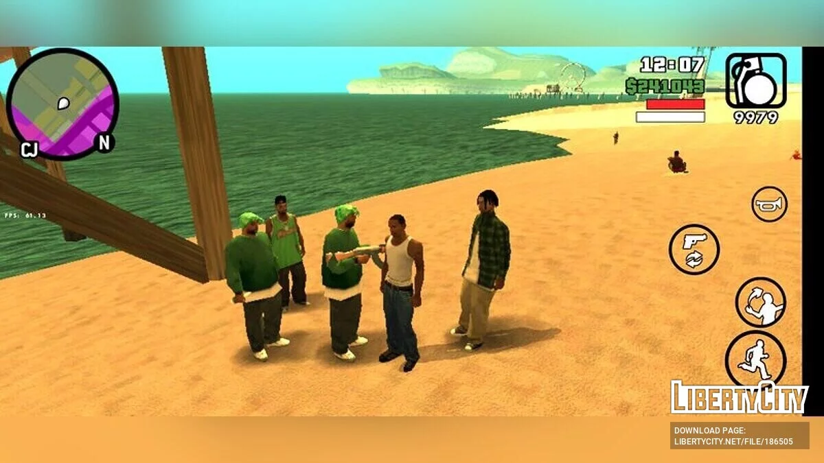 Новое оружие для членов банд / GTA San Andreas (iOS, Android)