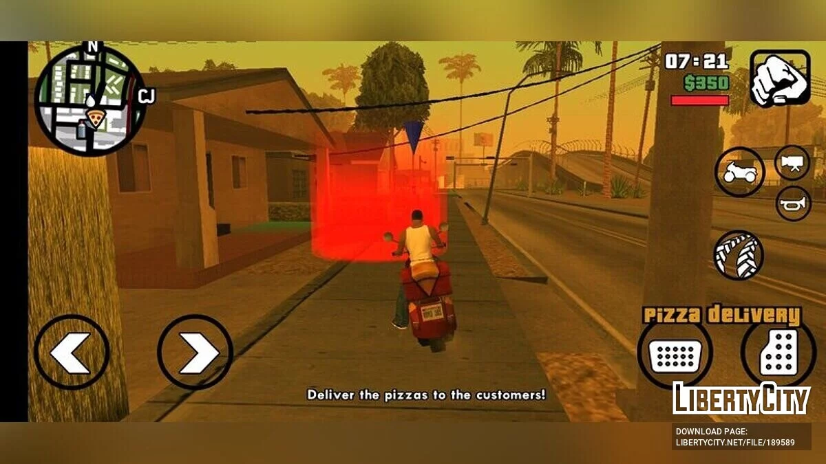 Задания доставщика пиццы / GTA San Andreas (iOS, Android)