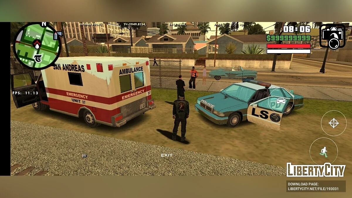 Мужчина, сбитый поездом / GTA San Andreas (iOS, Android)