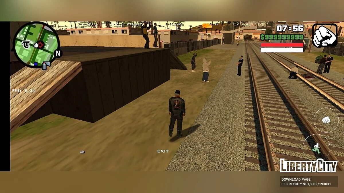 Мужчина, сбитый поездом / GTA San Andreas (iOS, Android)